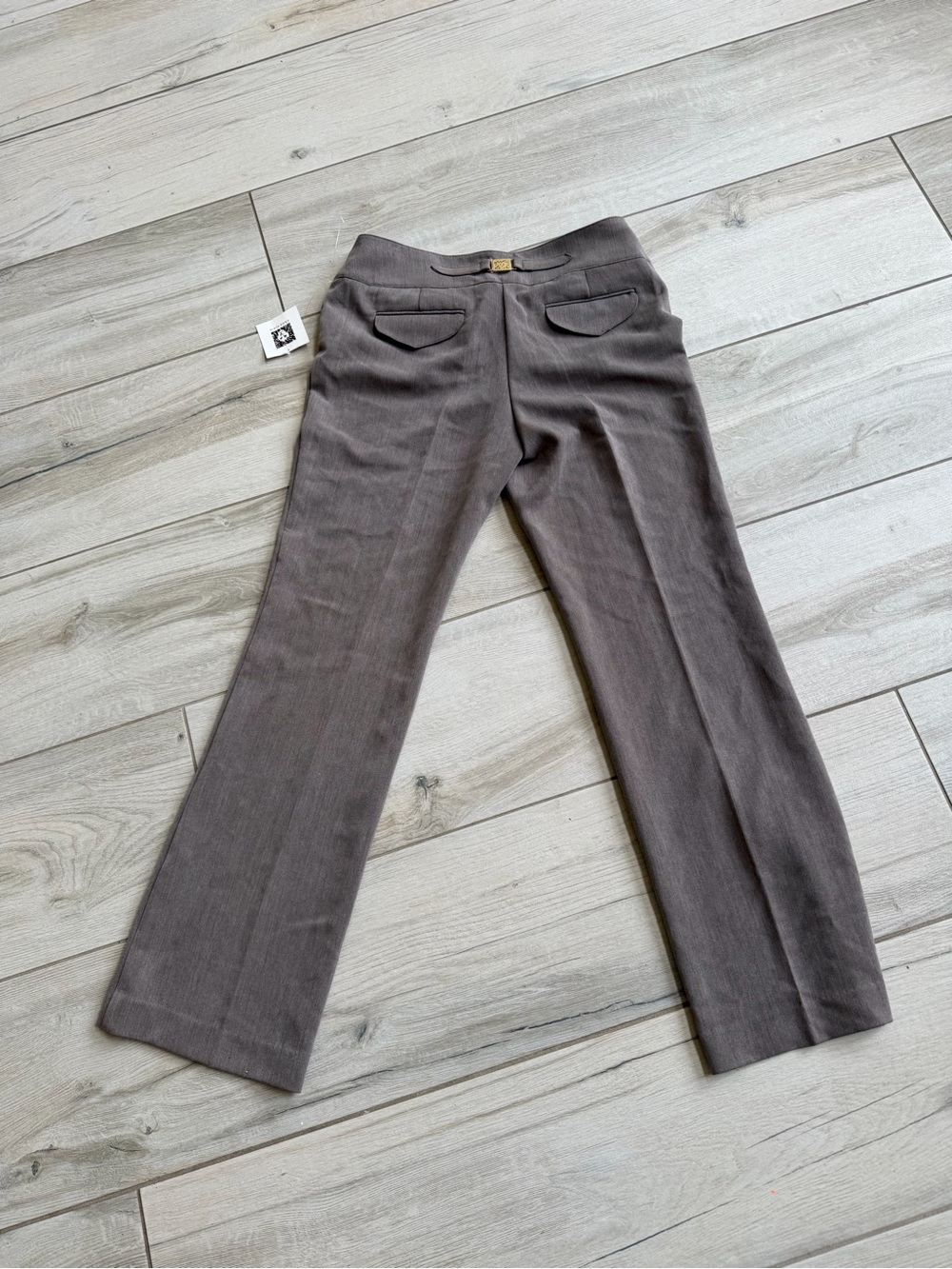 NWT Anne Klein Taupe Brown Wide-Leg Dress Pants